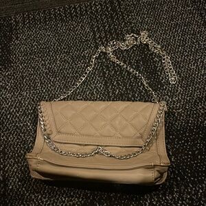 Chic Tan Quilted Chain Bag